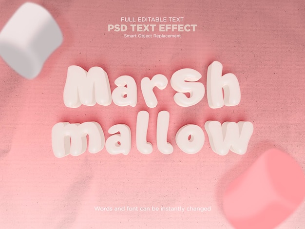 Effetto testo Marsh Mallow