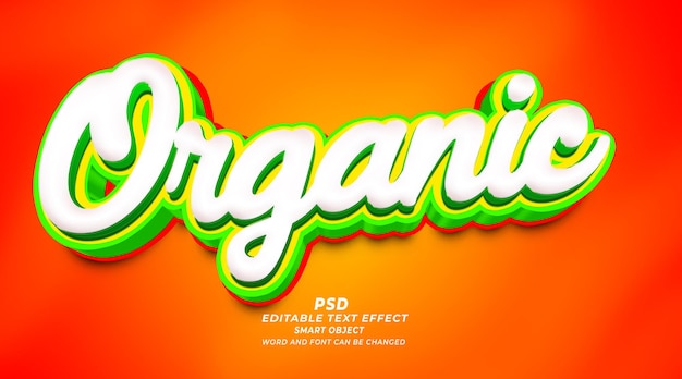Effetto testo modificabile 3d organico in stile photoshop
