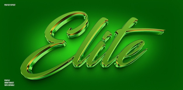 Effetto testo modificabile Elite 3D