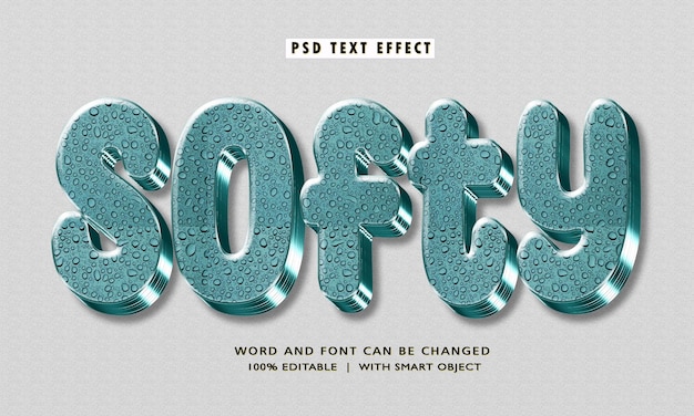 Effetto testo modificabile Softy 3D