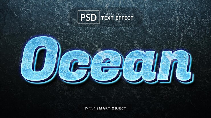 Effetto testo oceano modificabile