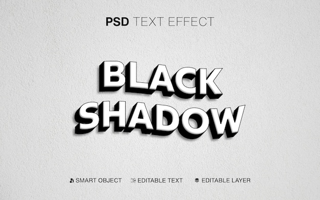 Effetto testo Ombra nera