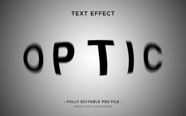Effetto testo ottico