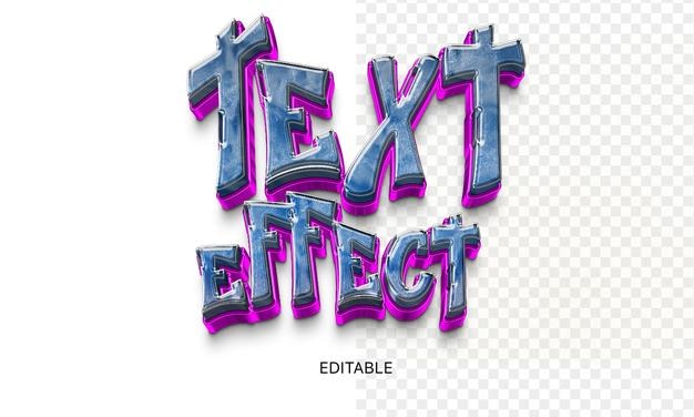 Effetto testo Photoshop modificabile PSD Trend Effetto font moderno Stile 3D