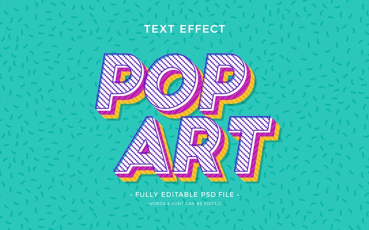 PSD effetto testo pop art