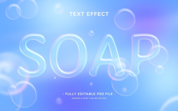 effetto testo sapone