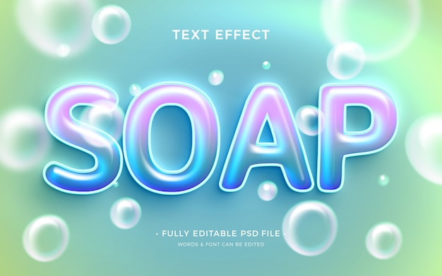 effetto testo sapone