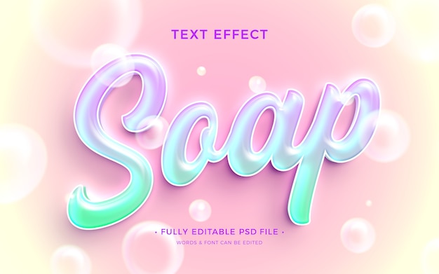 effetto testo sapone