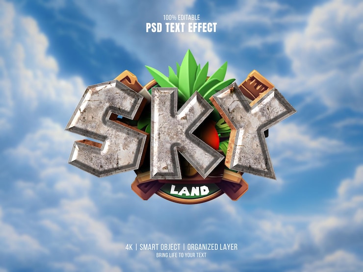 Effetto testo Sky island