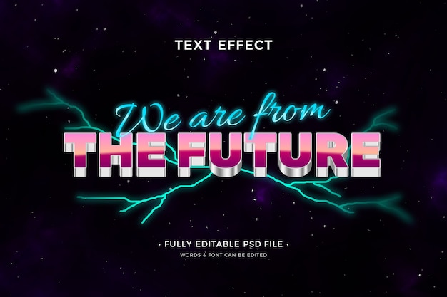 Effetto testo spazio futuristico