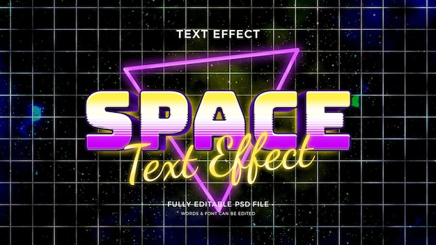 Effetto testo spazio futuristico