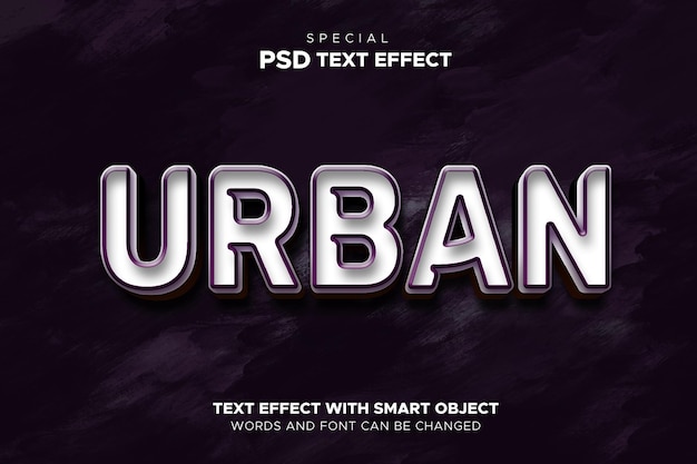Effetto testo urbano effetto testo modificabile oggetto intelligente