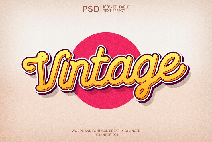 PSD effetto testo vintage modificabile
