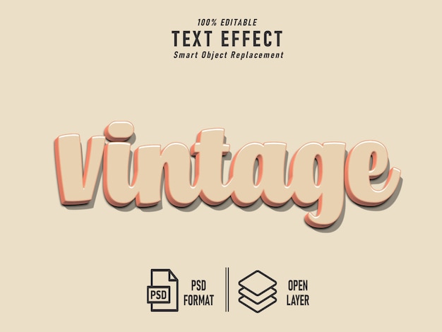 Effetto vintage tinta unita grassetto retrò
