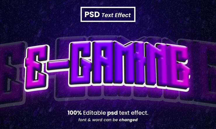 PSD egaming 3d editierbarer premium-psd-texteffekt