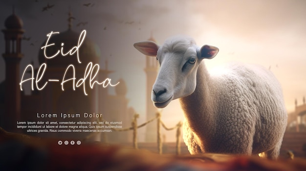 PSD eid al adha banner design