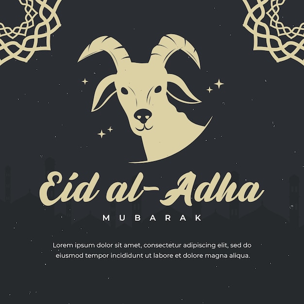 PSD eid al-adha-hintergrunddesign-vorlage