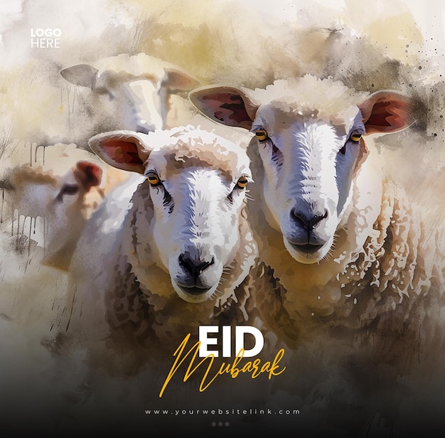 Eid al Adha Mubarak el festival islámico de las ovejas en las redes sociales