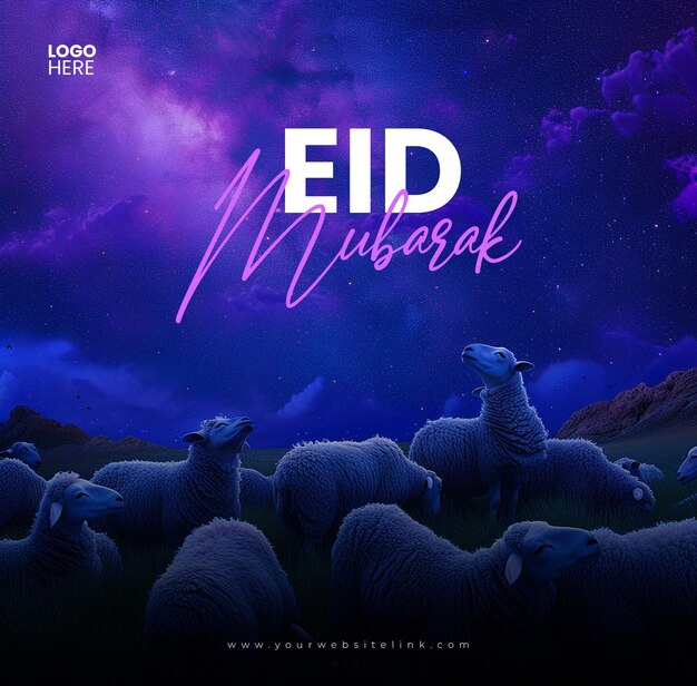 Eid al adha mubarak el festival islámico de las ovejas en las redes sociales