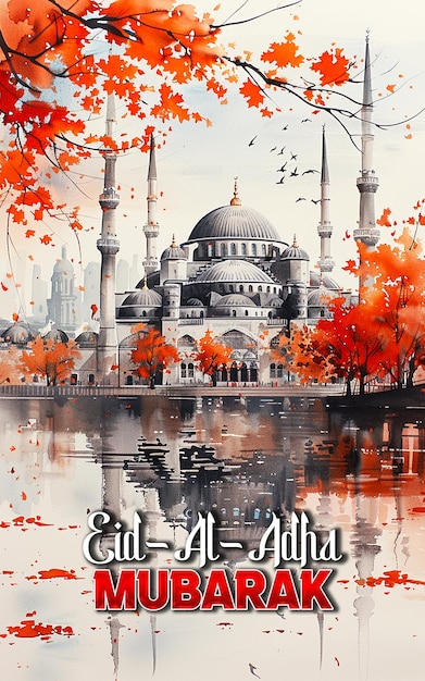 PSD eid al adha mubarak hintergrund