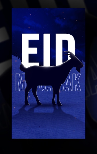 PSD eid al adha mubarak islamisches festival social media banner vorlage