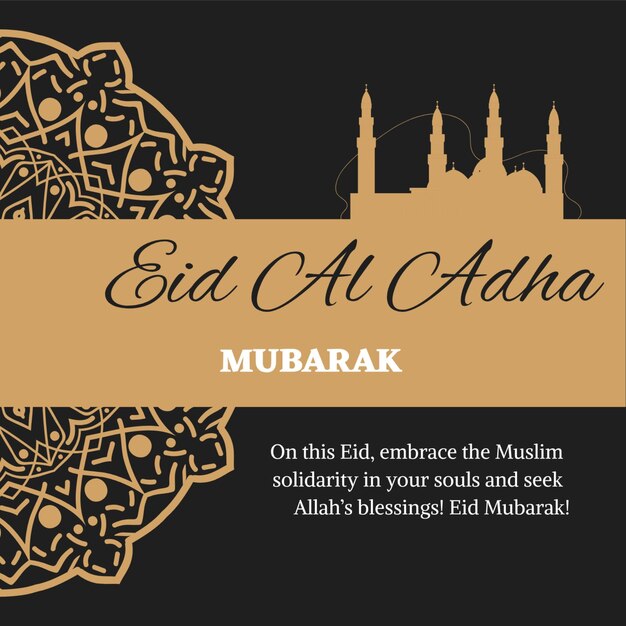 PSD eid al adha mubarak postagem no instagram