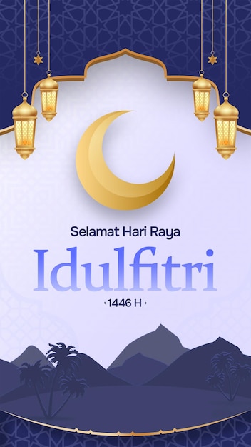 Eid al-Fitr Mubarak 1446H (em inglês)