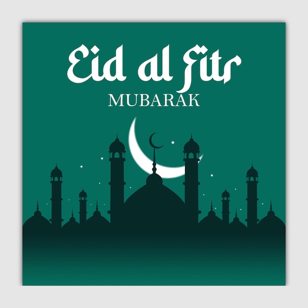 Eid al fitr Social-Media-Banner und Instagram-Post-Vorlage