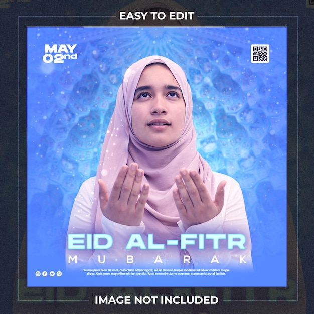 Eid al fitr social-media-vorlage