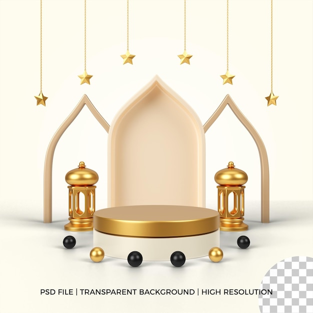 Eid mubarak 3d decorazione realistica