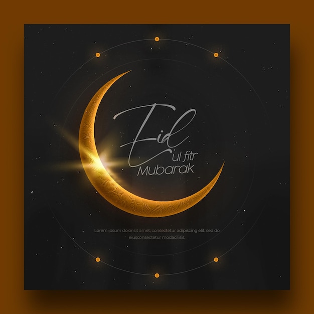 Eid Mubarak e Eid ul Fitr Banner de mídia social ou modelo de postagem no Instagram