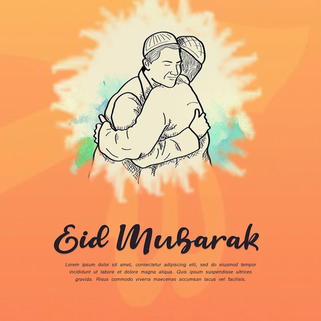 Eid Mubarak islamische Grüße Social Media Post Design
