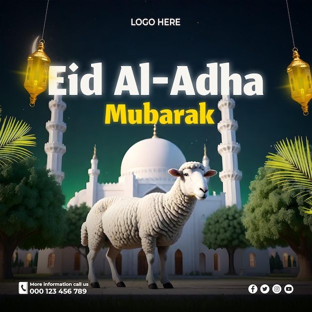 PSD eid mubarak medios sociales en instagram y en facebook