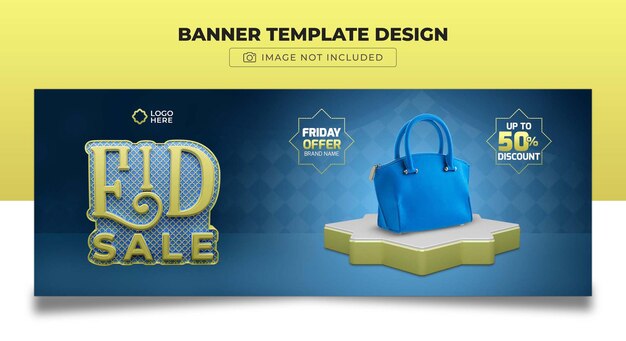 Eid Sale Damen Tasche Social Media Cover Banner Vorlage