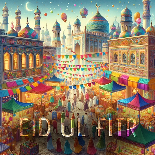 PSD eid ul fitr design de postagem social