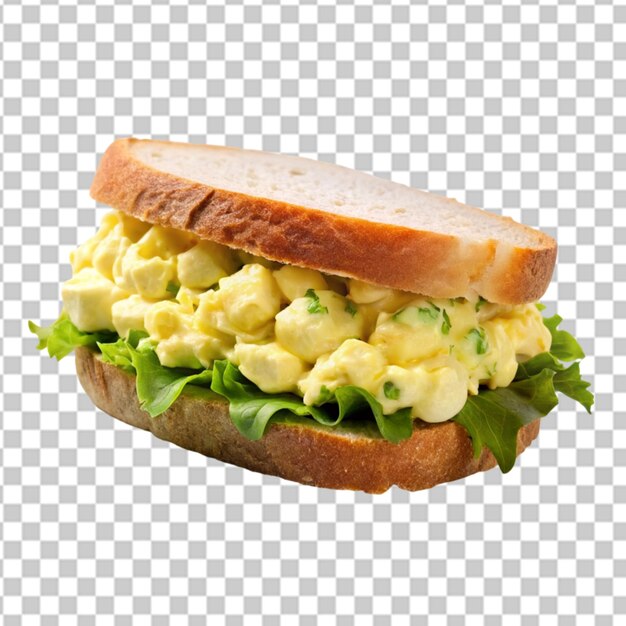 PSD eiersalat-sandwich auf weißem hintergrund