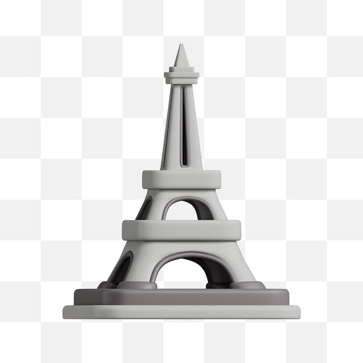 PSD eiffel tower icon design