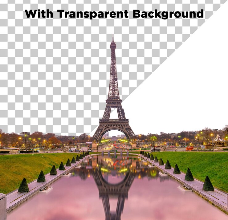 PSD eiffelturm in paris wahrzeichen denkmal frankreich tourismus png psd isoliert auf durchsichtigem hintergrund