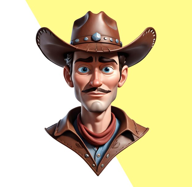 PSD ein 3d-cowboy