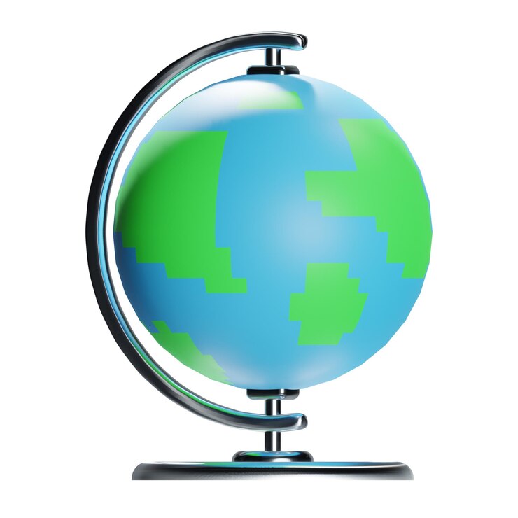 PSD ein 3d-globe-asien-spielzeug-symbol