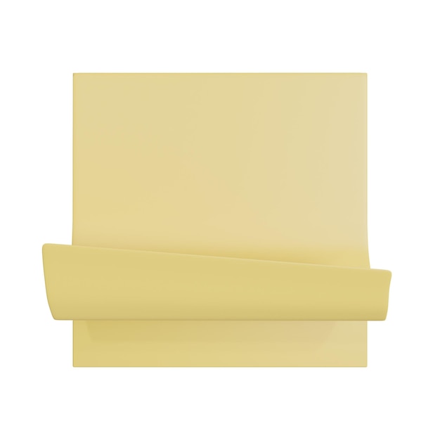 ein 3D-Post-It-Sticky-Noten-Symbol