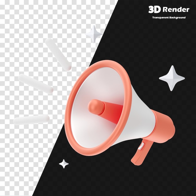 ein 3D-Sprecher mit einem 3D-Bild eines Sprechers in der Mitte