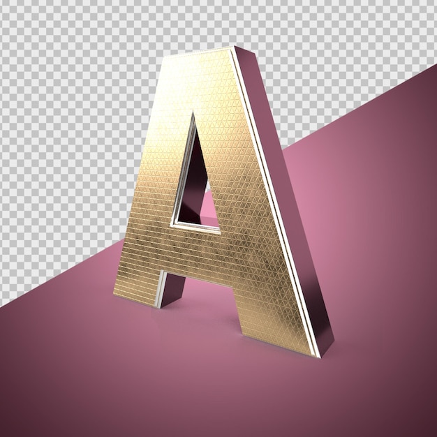 Ein alphabet 3d-rendering