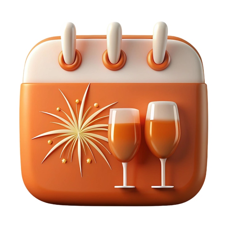 PSD ein behälter mit zwei gläsern champagner und einem weißen hintergrund