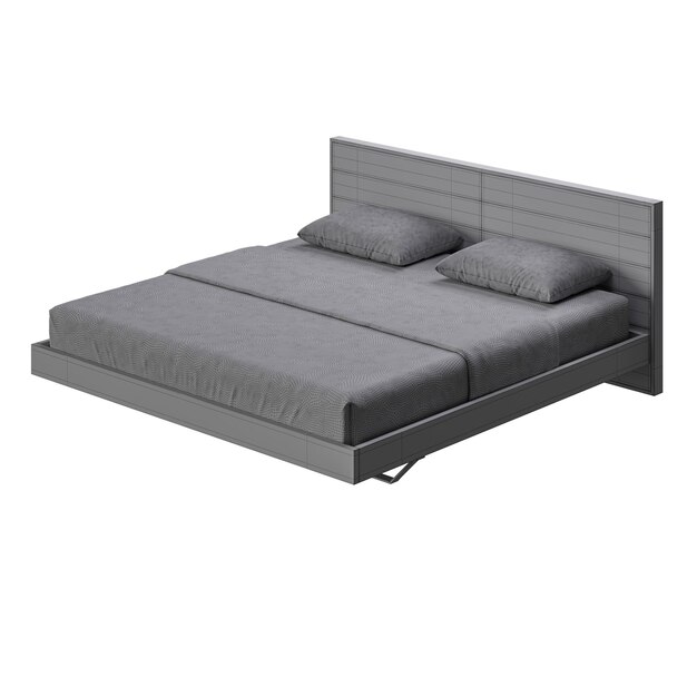 Ein Bett farbenfrohes Design Bett ohne Hintergrund anderes Design png weißer Hintergrund isoliertes abstraktes 3D-Modell