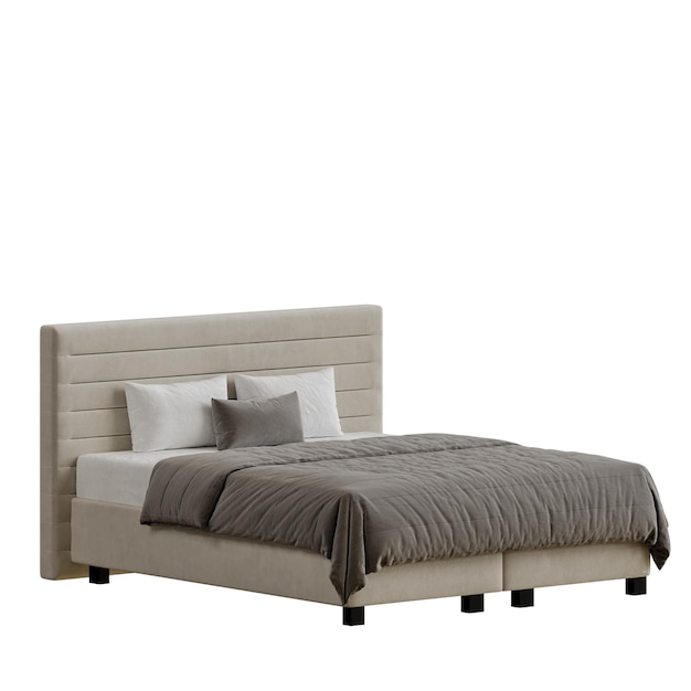 Ein Bett farbenfrohes Design Bett ohne Hintergrund anderes Design png weißer Hintergrund isoliertes abstraktes 3D-Modell