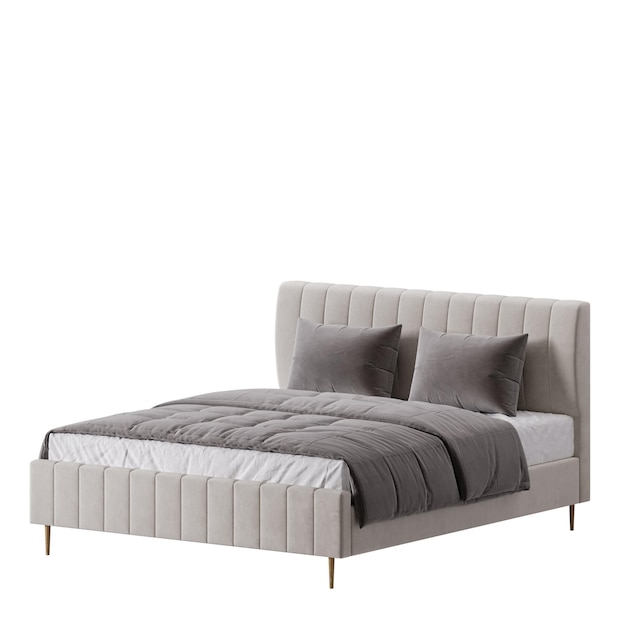 Ein Bett farbenfrohes Design Bett ohne Hintergrund anderes Design png weißer Hintergrund isoliertes abstraktes 3D-Modell