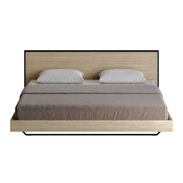 Ein Bett farbenfrohes Design Bett ohne Hintergrund anderes Design png weißer Hintergrund isoliertes abstraktes 3D-Modell