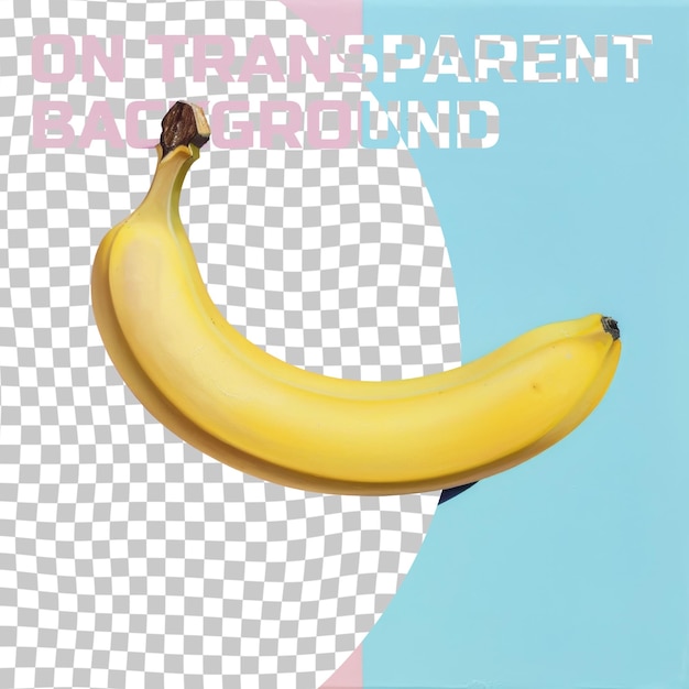 PSD ein bild einer banane mit einem blauen hintergrund mit einem bild einer banana darauf