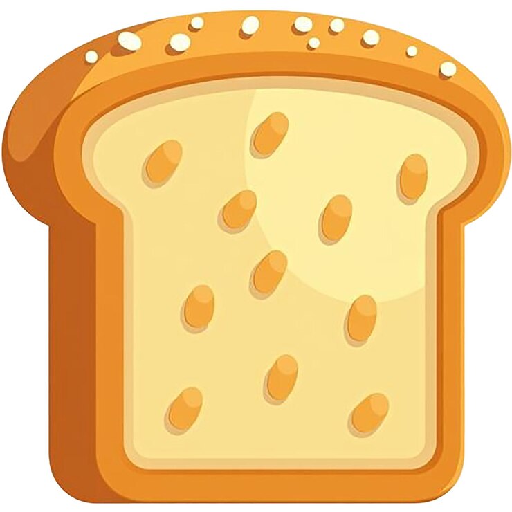 PSD ein bild einer brotscheibe mit samen darauf